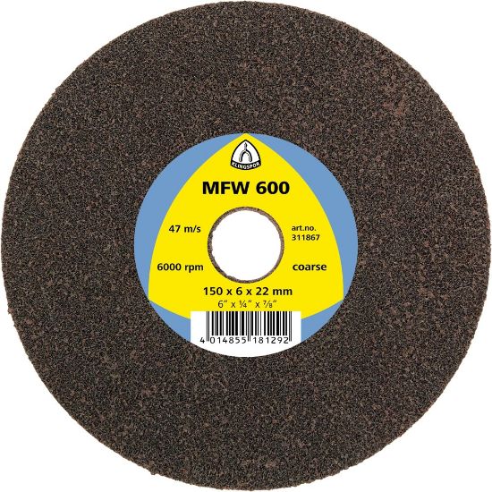Afbeeldingen van Schuurvliesschijf MFW600 siliciumcarbide 125X6X22MM medium