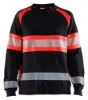 Afbeeldingen van BLÅKLÄDER Sweater dames 3409 zwart/High Vis rood S