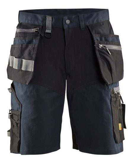 Afbeeldingen van BLÅKLÄDER Short met stretch en spijkerzakken 1598 donker marineblauw/zwart C62