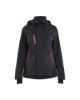 Afbeeldingen van BLÅKLÄDER Shelljack dames met stretch 4403 zwart/rood S