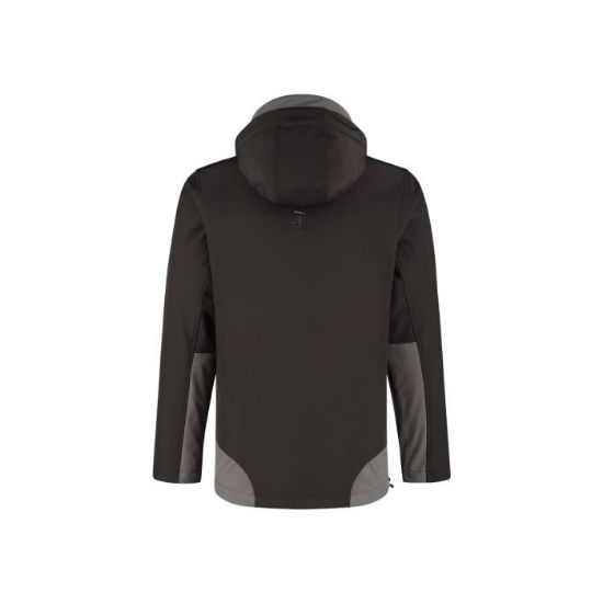 Afbeeldingen van IMAGE Softshell jas + afritsbare capuchon Jayton 42002 zwart 5XL