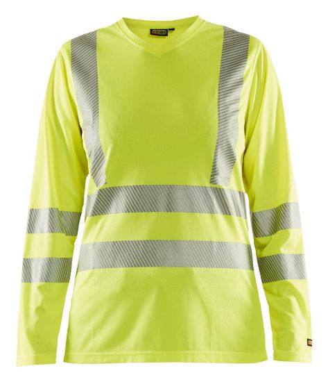 Afbeeldingen van BLÅKLÄDER T-shirt UV dames met lange mouwen 3485 High Vis geel M