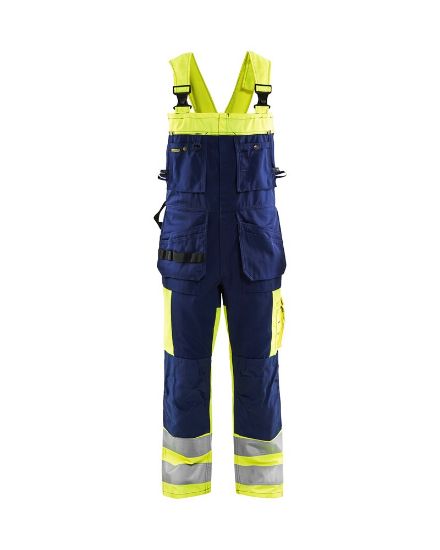Afbeeldingen van BLÅKLÄDER Bretelbroek 2603 High Vis geel/marineblauw C50
