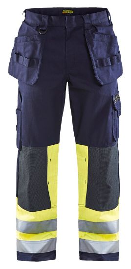 Afbeeldingen van BLÅKLÄDER Werkbroek Multinorm 1479 marineblauw/High Vis geel D92