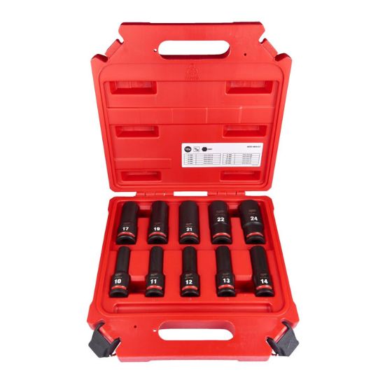 Afbeeldingen van MILWAUKEE Doppenset SHOCKWAVE ½" lang 10x