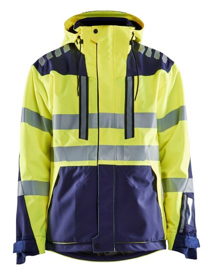 Afbeeldingen van BLÅKLÄDER Shelljack 4496 High Vis geel/marineblauw 3XL