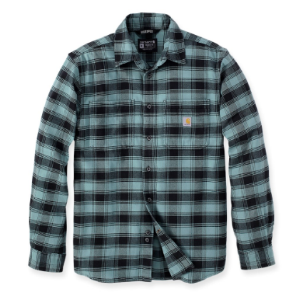 Afbeeldingen van CARHARTT Overhemd flannel geruit lange mouwen 105945 sea pine 2XL