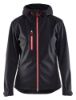 Afbeeldingen van BLÅKLÄDER Softshell jack dames 4919 zwart/rood XS