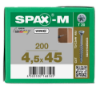 Afbeeldingen van SPAX MDF spaanplaatschroef verzonkenkop WIROX deeldraad T20 4,5X45MM