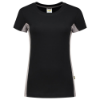 Afbeeldingen van TRICORP T-shirt bi-colour dames 102003 zwart/grijs XS