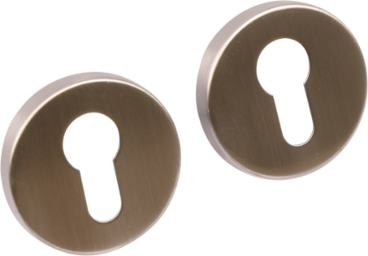 Afbeeldingen van OXLOC Profielcilinder RVS + rozet op stalen onderrozet 52X11MM