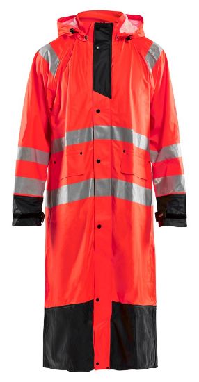 Afbeeldingen van BLÅKLÄDER Regenjas LEVEL 1 4325 High Vis rood/zwart XS