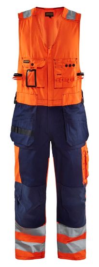 Afbeeldingen van BLÅKLÄDER Amerikaanse overall 2653 High Vis oranje/marineblauw D108