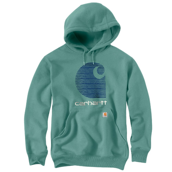 Afbeeldingen van CARHARTT Hoodie grafische print regenbestendig 105431 slate green heather 2XL