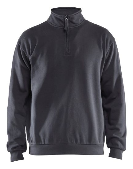 Afbeeldingen van BLÅKLÄDER Sweatshirt met halve rits 3587 medium grijs S