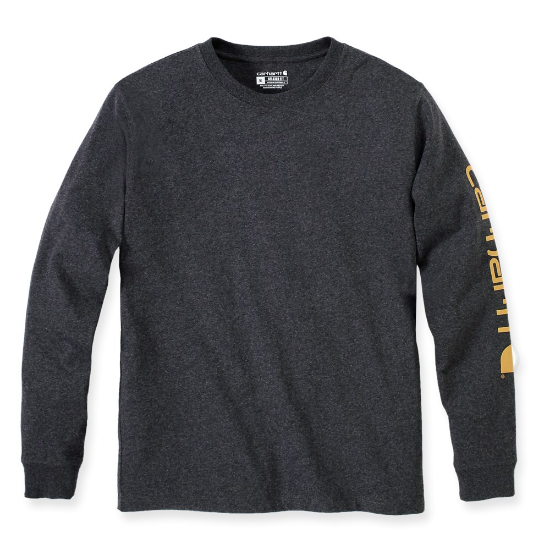 Afbeeldingen van CARHARTT T-shirt logo sleeve L/S EK231 carbon heather XL