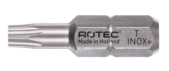 Afbeeldingen van ROTEC Schroefbit ¼" PRO TX20 25MM C6,3 INOX+ 10x