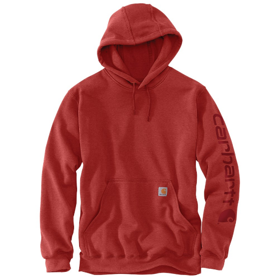 Afbeeldingen van CARHARTT Hoodie logo sleeve K288 chili pepper heather S