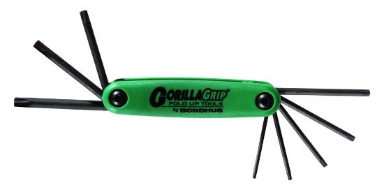 Afbeeldingen van BONDHUS Opvouwbare TR torxsleutelset GORILLAGRIP T9-T40