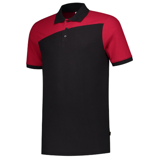 Afbeeldingen van TRICORP Poloshirt bi-colour Naden 202006 zwart/rood XS