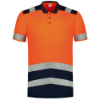 Afbeeldingen van TRICORP Poloshirt High Vis bi-colour 203007 fluor oranje/inkt S
