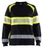 Afbeeldingen van BLÅKLÄDER Sweater dames 3409 zwart/High Vis geel 2XL