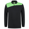 Afbeeldingen van TRICORP Polosweater bi-colour Naden 302004 zwart/limoen 2XL