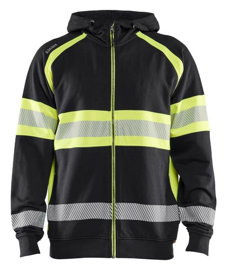 Afbeeldingen van BLÅKLÄDER Hoodie 3552 zwart/High Vis geel L
