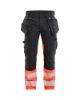 Afbeeldingen van BLÅKLÄDER Werkbroek met stretch 1130 zwart/High Vis rood D104