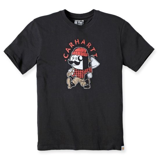 Afbeeldingen van CARHARTT T-shirt Lumberjack grafische print 106533 zwart S