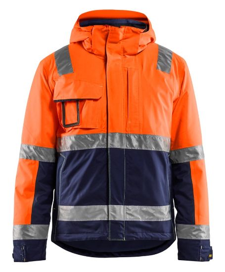 Afbeeldingen van BLÅKLÄDER Winterjas 4870 High Vis oranje/marineblauw S
