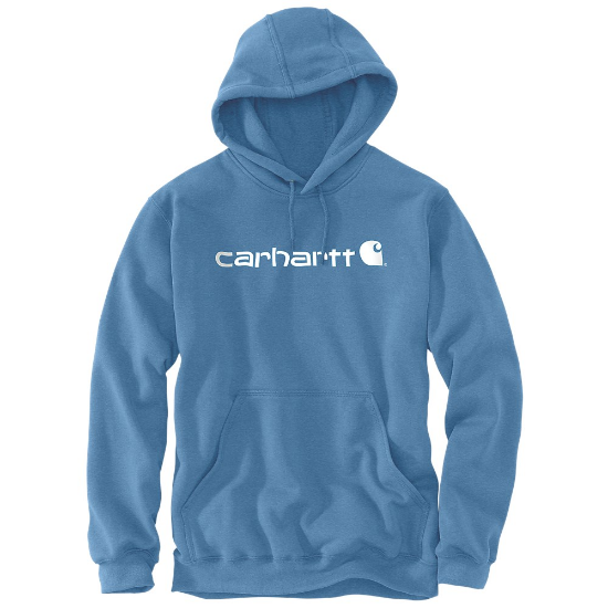 Afbeeldingen van CARHARTT Sweatshirt met capuchon en logo 100074 blue lagoon heather M