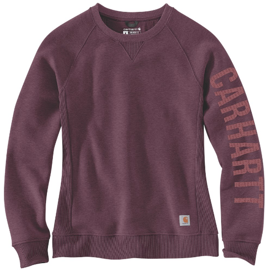 Afbeeldingen van CARHARTT Sweatshirt Clarksburg ronde hals dames 104410 blackberry heather M