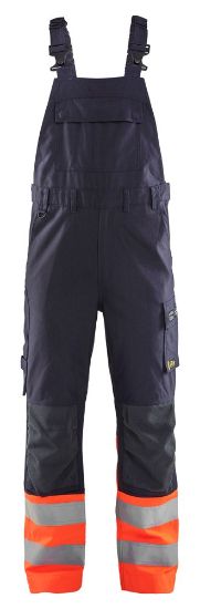 Afbeeldingen van BLÅKLÄDER Bretelbroek Multinorm Inherent Klasse 1 2888 marineblauw/High Vis oranje C52