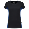 Afbeeldingen van TRICORP T-shirt bi-colour dames 102003 navy/royal blauw L