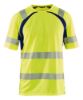 Afbeeldingen van BLÅKLÄDER T-shirt UV 3397 High Vis geel/marineblauw XS