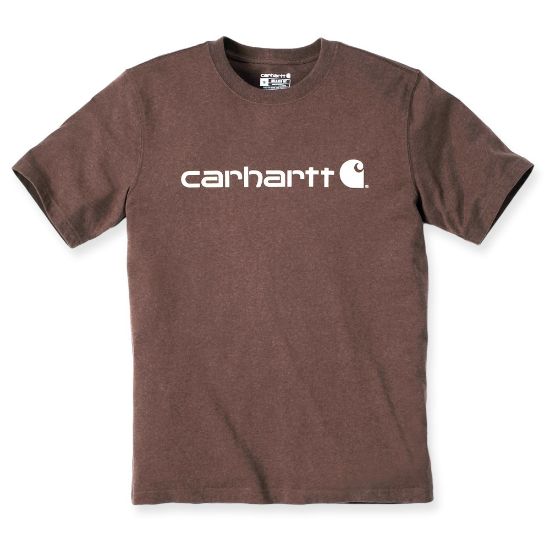 Afbeeldingen van CARHARTT T-shirt met logo 103361 mocha heather XL