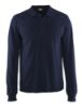 Afbeeldingen van BLÅKLÄDER Poloshirt met lange mouwen 3388 marineblauw L