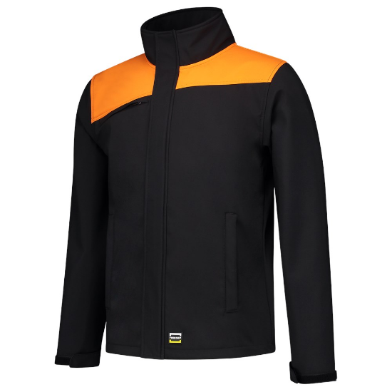 Afbeeldingen van TRICORP Softshell bi-colour Naden 402021 zwart/oranje S