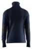 Afbeeldingen van BLÅKLÄDER Sweater wol 4630 donkerblauw/geel XS