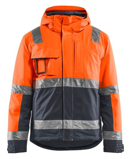 Afbeeldingen van BLÅKLÄDER Winterjas 4870 High Vis oranje/medium grijs S