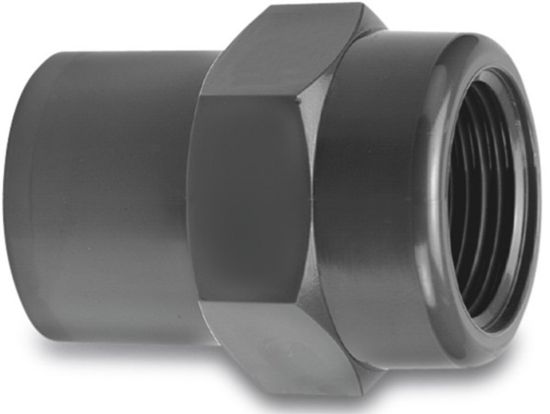 Afbeeldingen van VDL Overgangssok PVC-U grijs 20/32MMX¾" lijmmof/spie/binnendraad 10bar