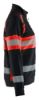 Afbeeldingen van BLÅKLÄDER Sweater dames met rits 3505 zwart/High Vis rood L