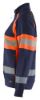 Afbeeldingen van BLÅKLÄDER Sweater dames met rits 3505 marineblauw/High Vis oranje M