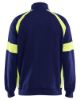 Afbeeldingen van BLÅKLÄDER Sweater Visible met rits 3567 marineblauw/High Vis geel XS