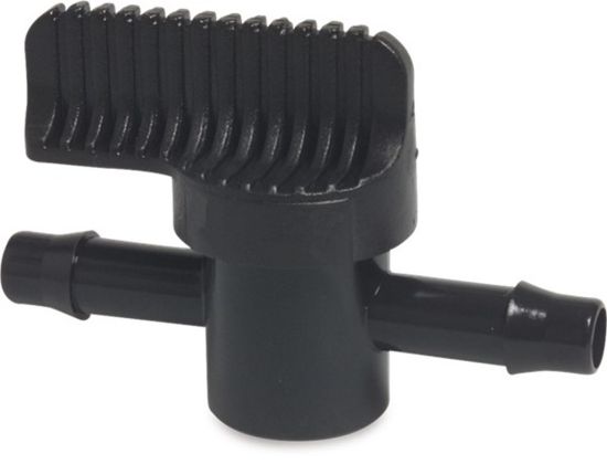 Afbeeldingen van Plugkraan PA (nylon) type WF zwart 16MM slangtule 10bar