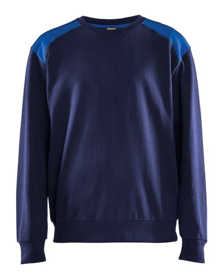 Afbeeldingen van BLÅKLÄDER Sweatshirt bi-colour 3580 marineblauw/korenblauw L