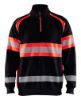 Afbeeldingen van BLÅKLÄDER Sweater 3553 zwart/High Vis rood XS