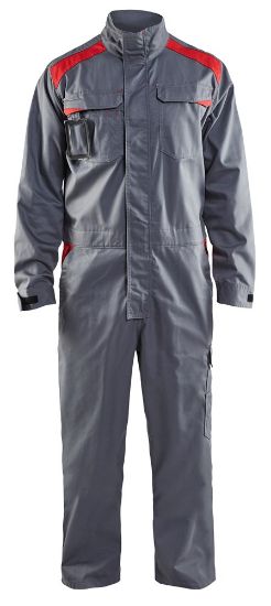 Afbeeldingen van BLÅKLÄDER Overall industrie 6054 grijs/rood C60