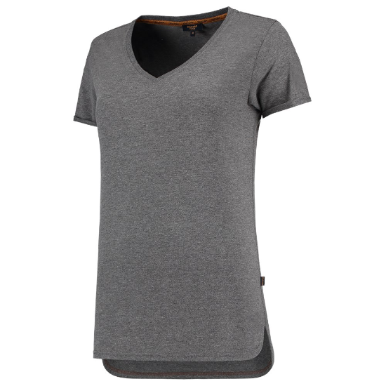 Afbeeldingen van TRICORP T-shirt Premium V-hals dames 104006 steengrijs melange L